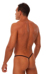 Y Back G String Thong Enhanced Pouch in Matte Black (PEP) 3